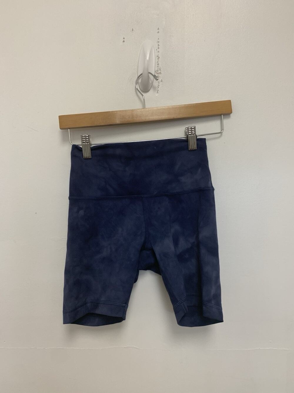 lululemon Womens Wunder Train High-Rise Short 6" Sz 4 Blue Biker Shorts LW7BEZS